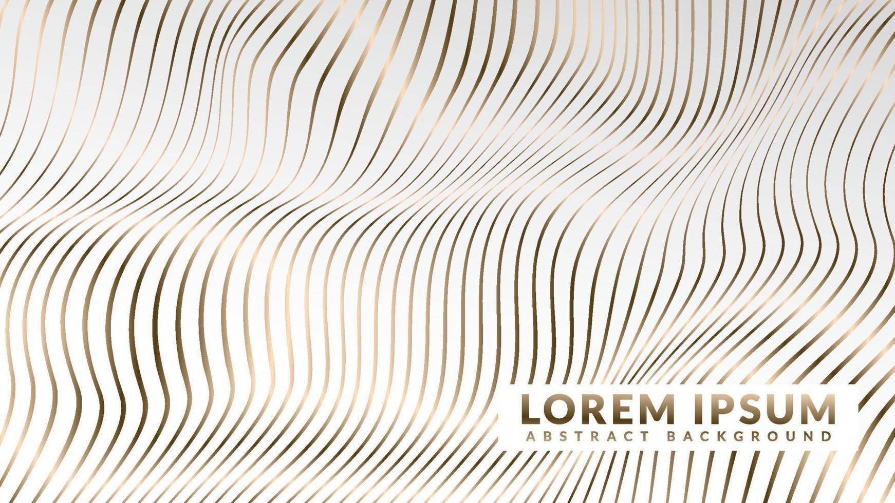 Gold stripes on white background with waving flag effect. Abstract background design. vector