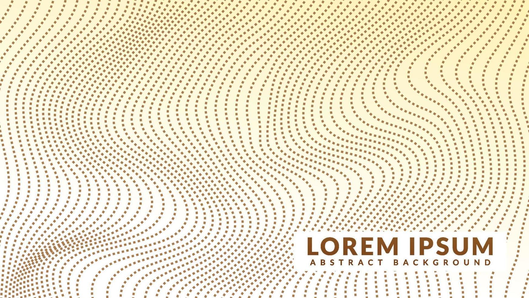 Beige wavy dashed line pattern. Abstract background design vector