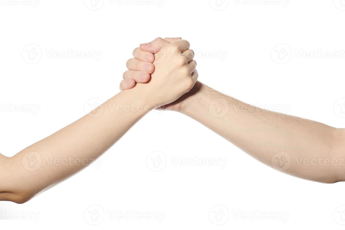 Handshake deal hands gesture. photo