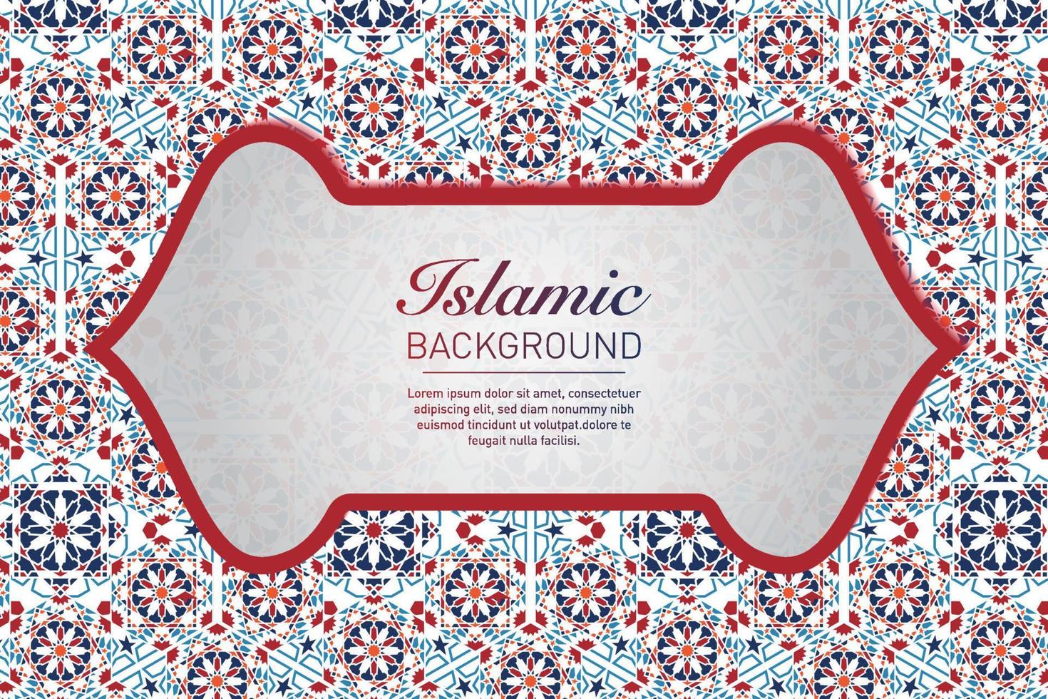 Islamic geometric decorative patterns, background collection, background islamic ornament vector image