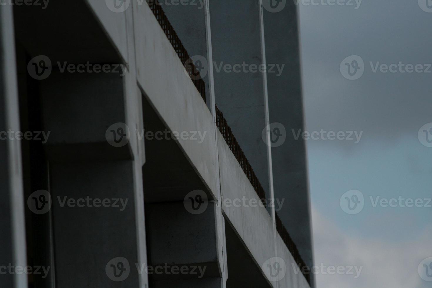 precast concrete elements on construction site during installation photo