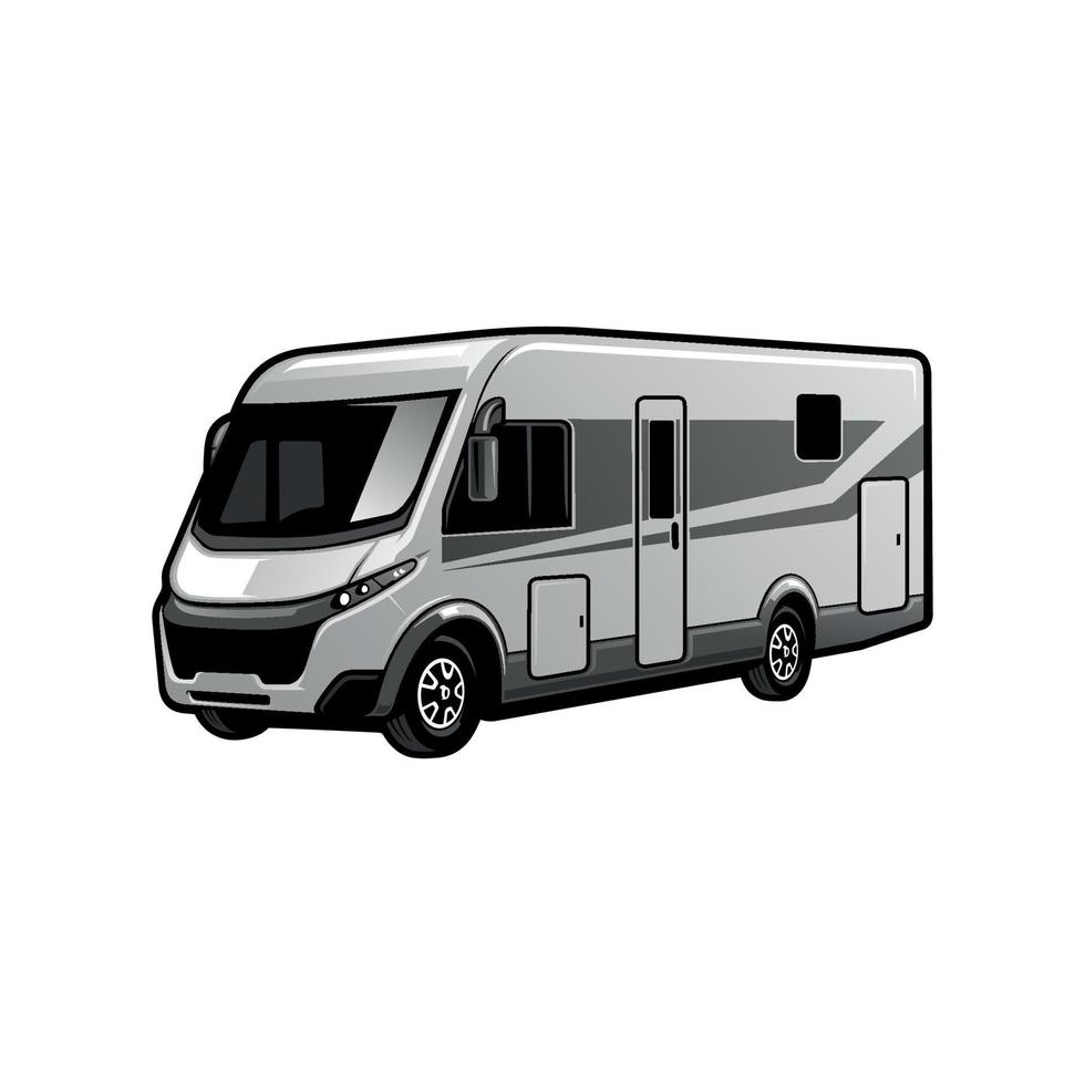 RV motor home illustration logo vector