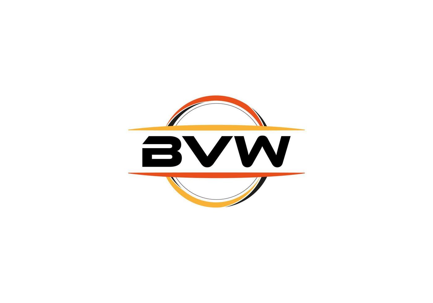 logotipo de forma de mandala de realeza de letra bvw. logotipo de arte de pincel bvw. logotipo de bvw para una empresa, negocio y uso comercial. vector