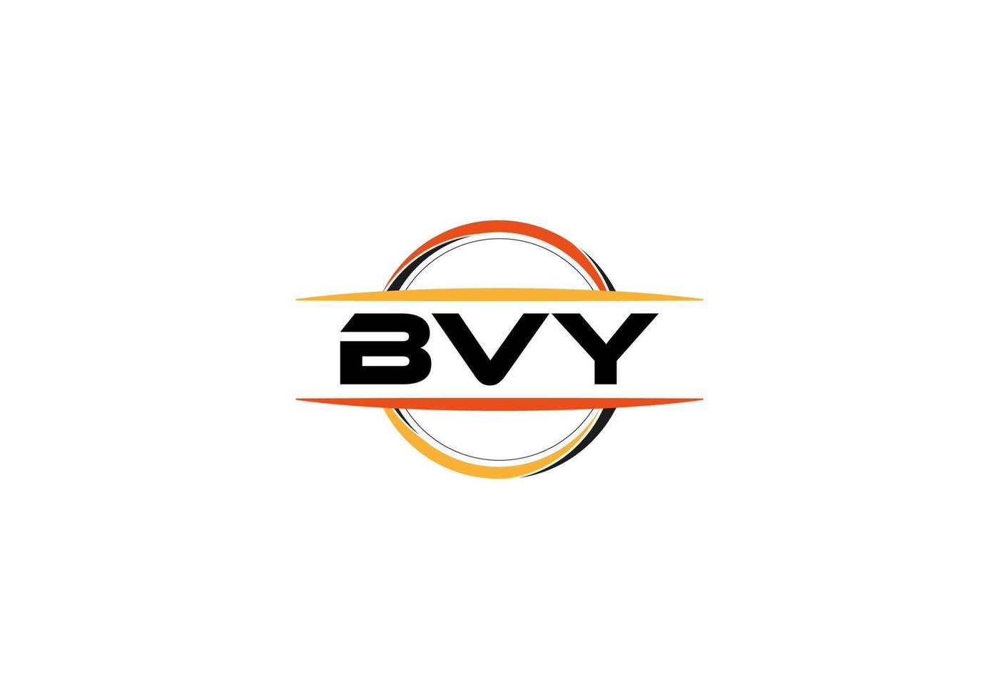 logotipo de forma de mandala de realeza de letra bvy. logotipo de arte de pincel bvy. logotipo bvy para una empresa, negocio y uso comercial. vector