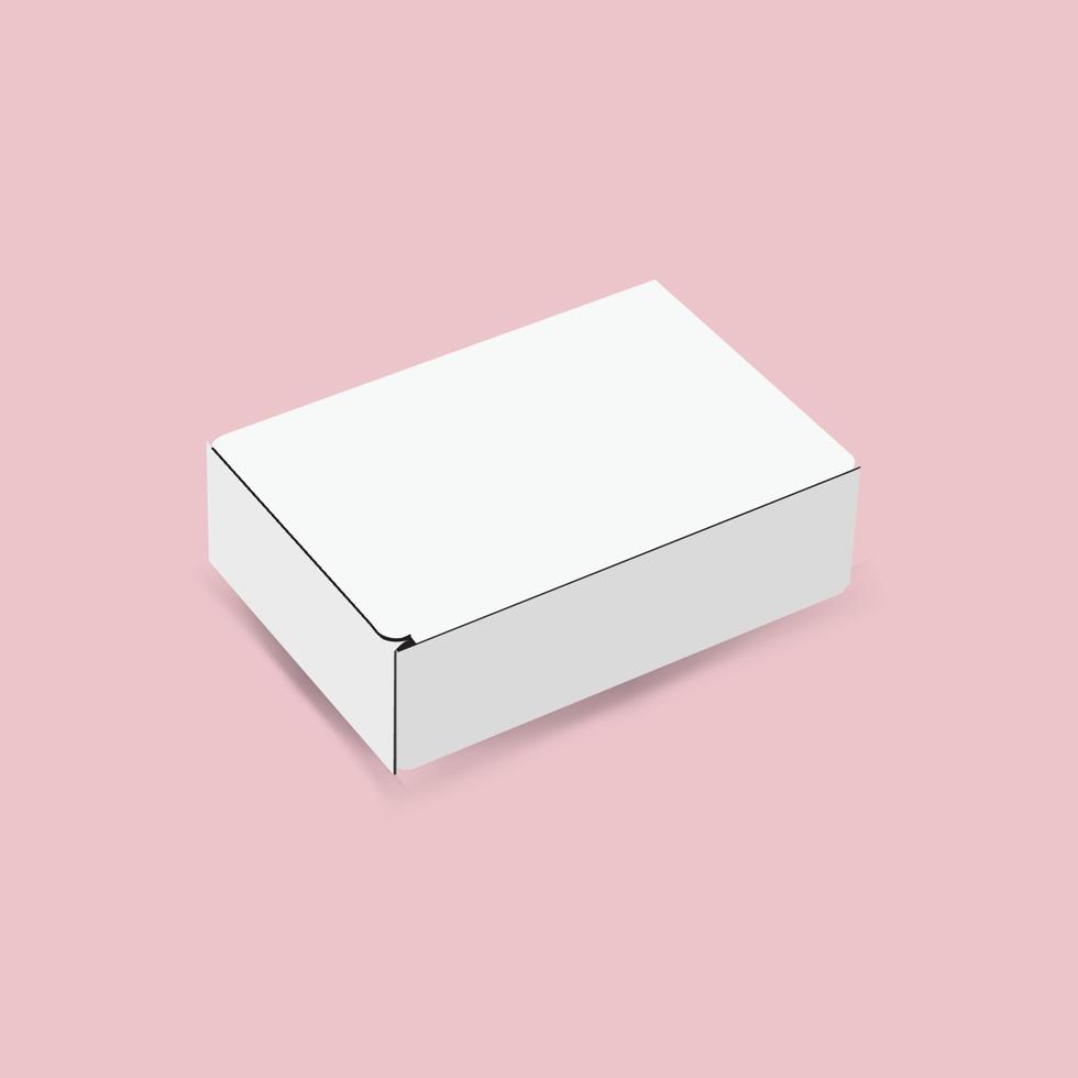 white Box Mock-up with Vector Design