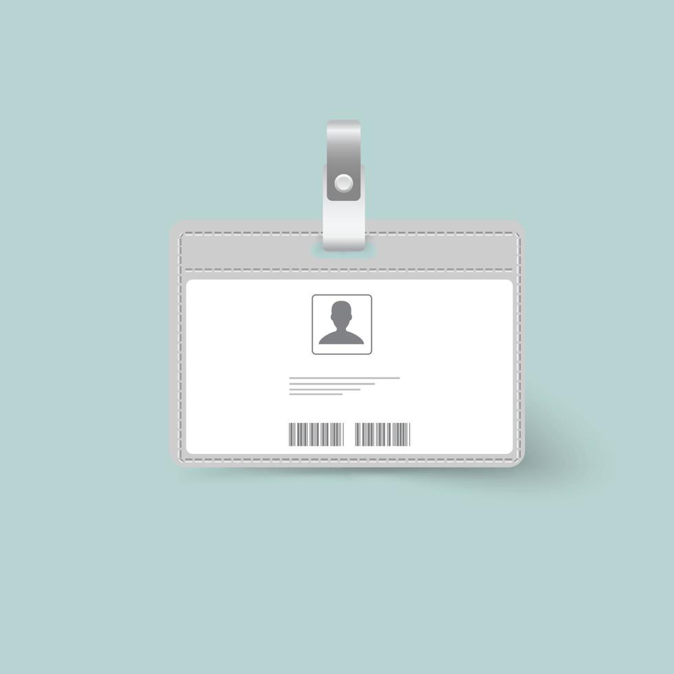 realistic id card mockup design with vector