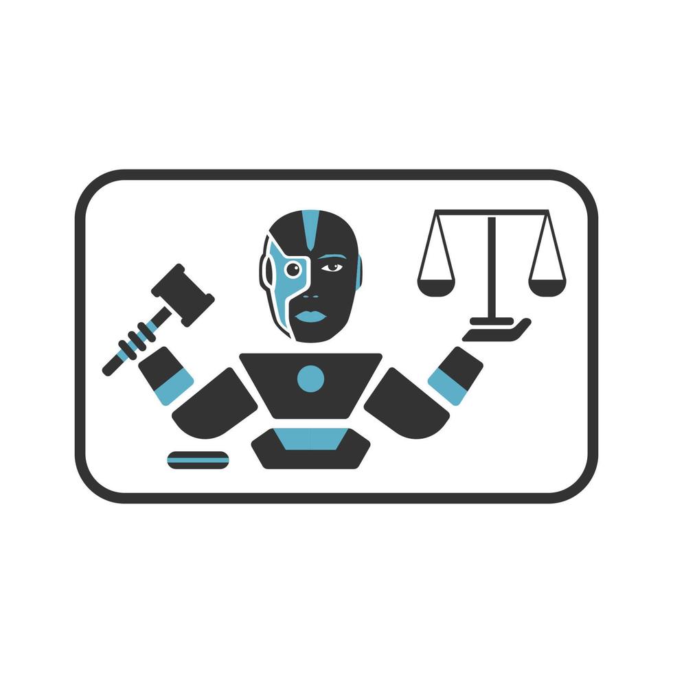 su asistente legal ai, para ganar tiene que luchar de manera eficiente y efectiva. empodérate ilustración vectorial. vector