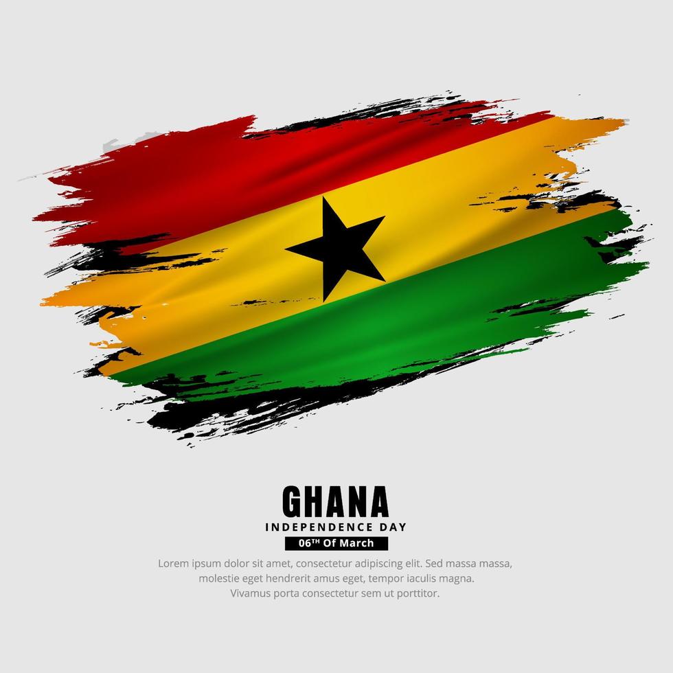 celebración del diseño del día de la independencia de ghana. 06 de marzo día de la independencia de ghana vector