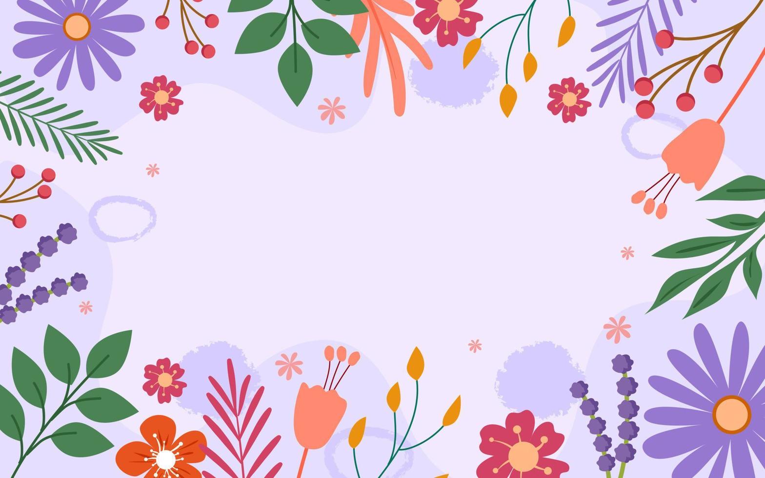 fondo floral de primavera vector