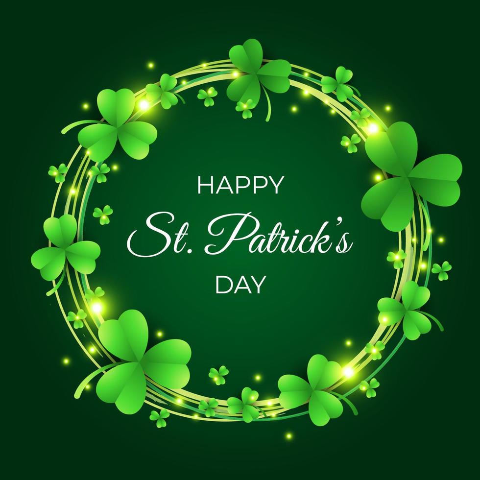 St Patrick's Day Background with Clover vector