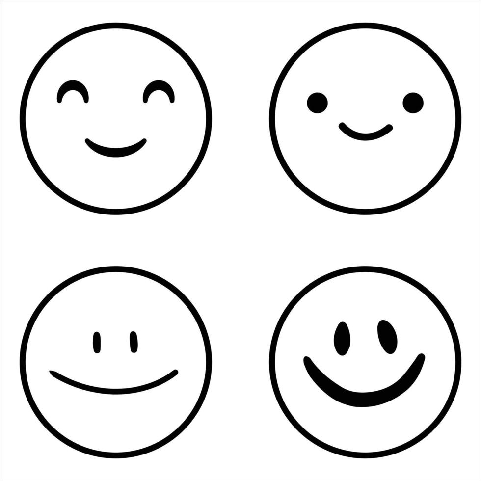 Happy face reaction vector