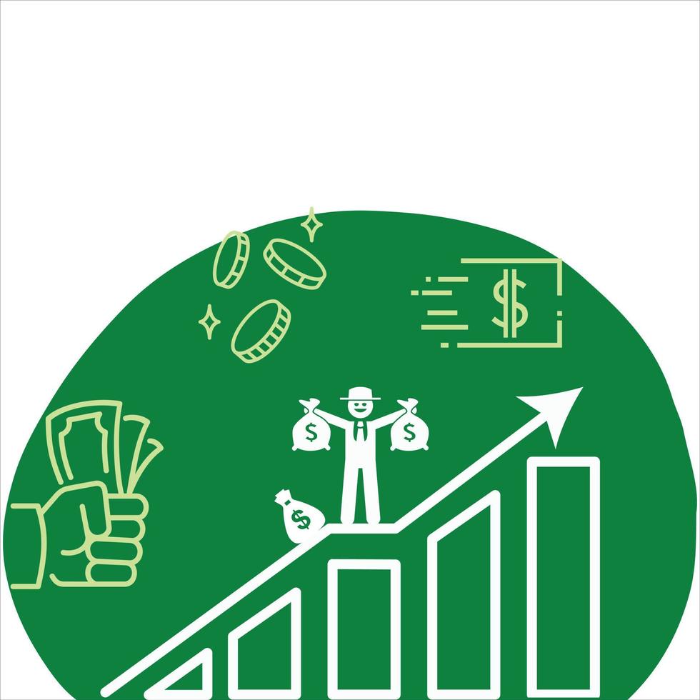 Business growth and development vector