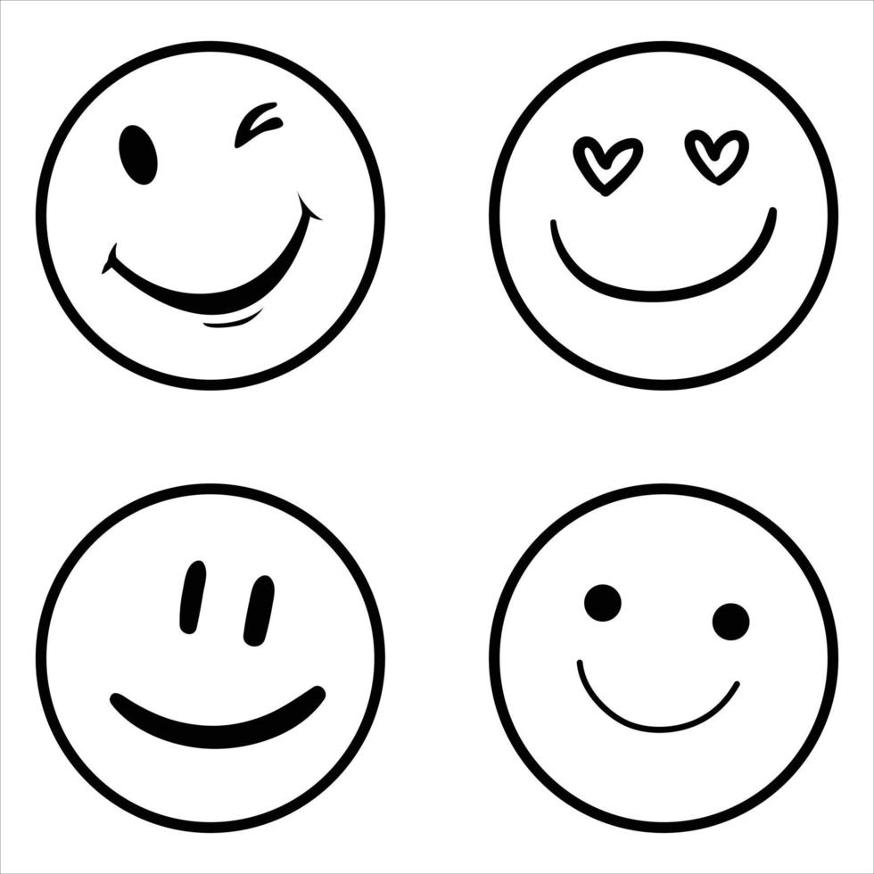 Happy face reaction vector