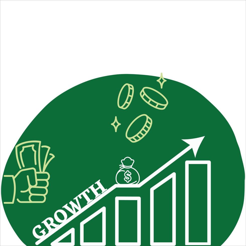 Business growth and development vector