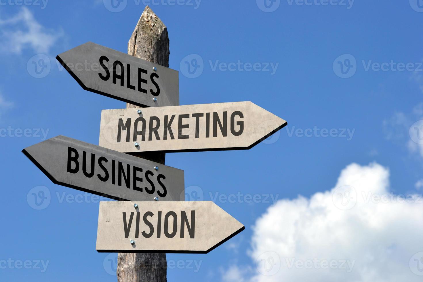 Sale, Marketing, Business, Vision - Wooden Signpost photo