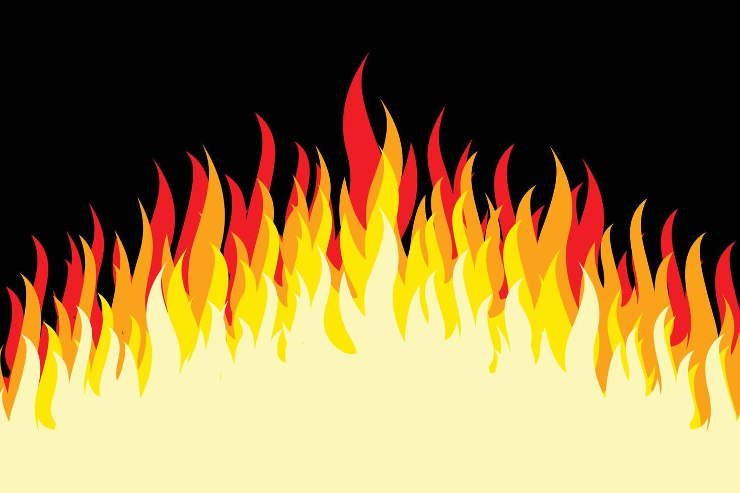 Flames Effect on Black Background vector