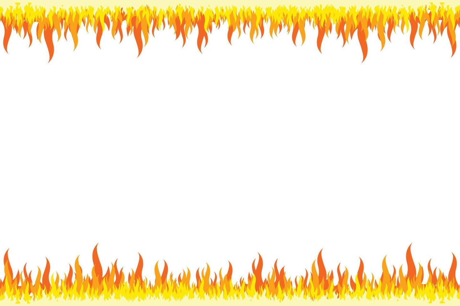 boder efecto llamas, marco con fondo blanco vector