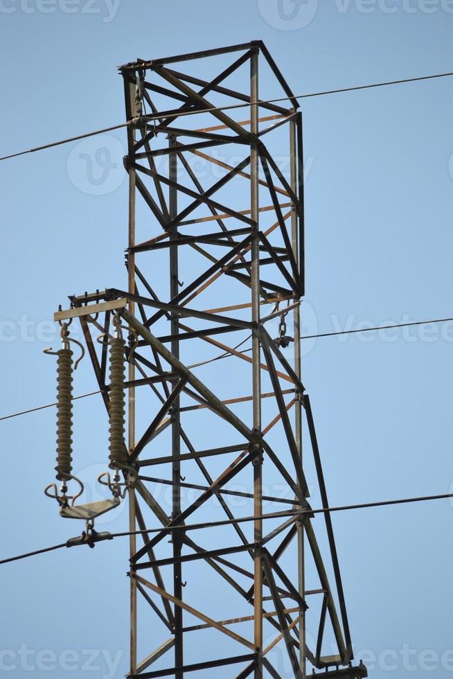 Electricity Pylon - Close up - Vertical Photograph photo