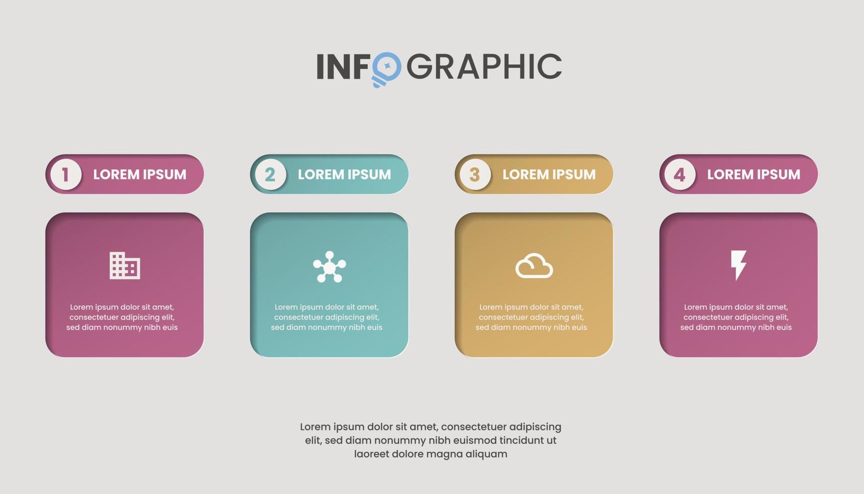 plantilla de diseño infográfico con lugar para la visualización de datos vector