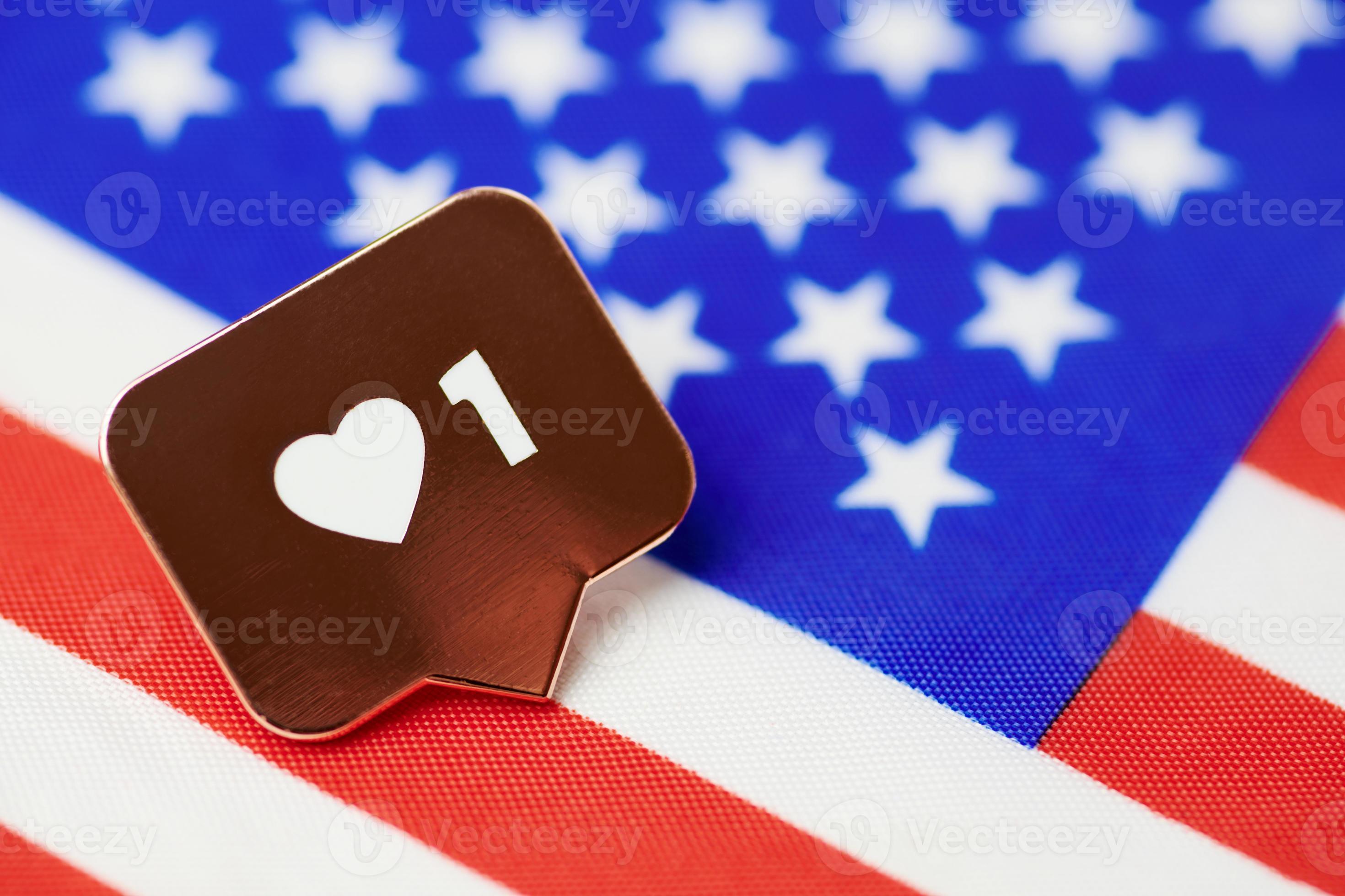 Like Symbol On USA Flag 18904409 Stock Photo At Vecteezy like-symbol-on-usa-flag-18904409-stock-photo-at-vecteezy