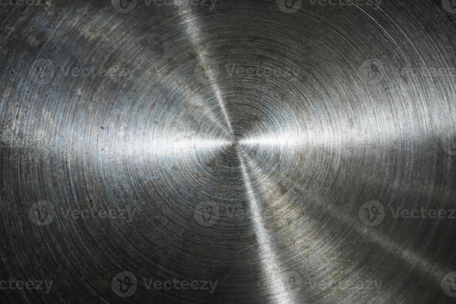 cepillado, textura de metal circular - fondo foto