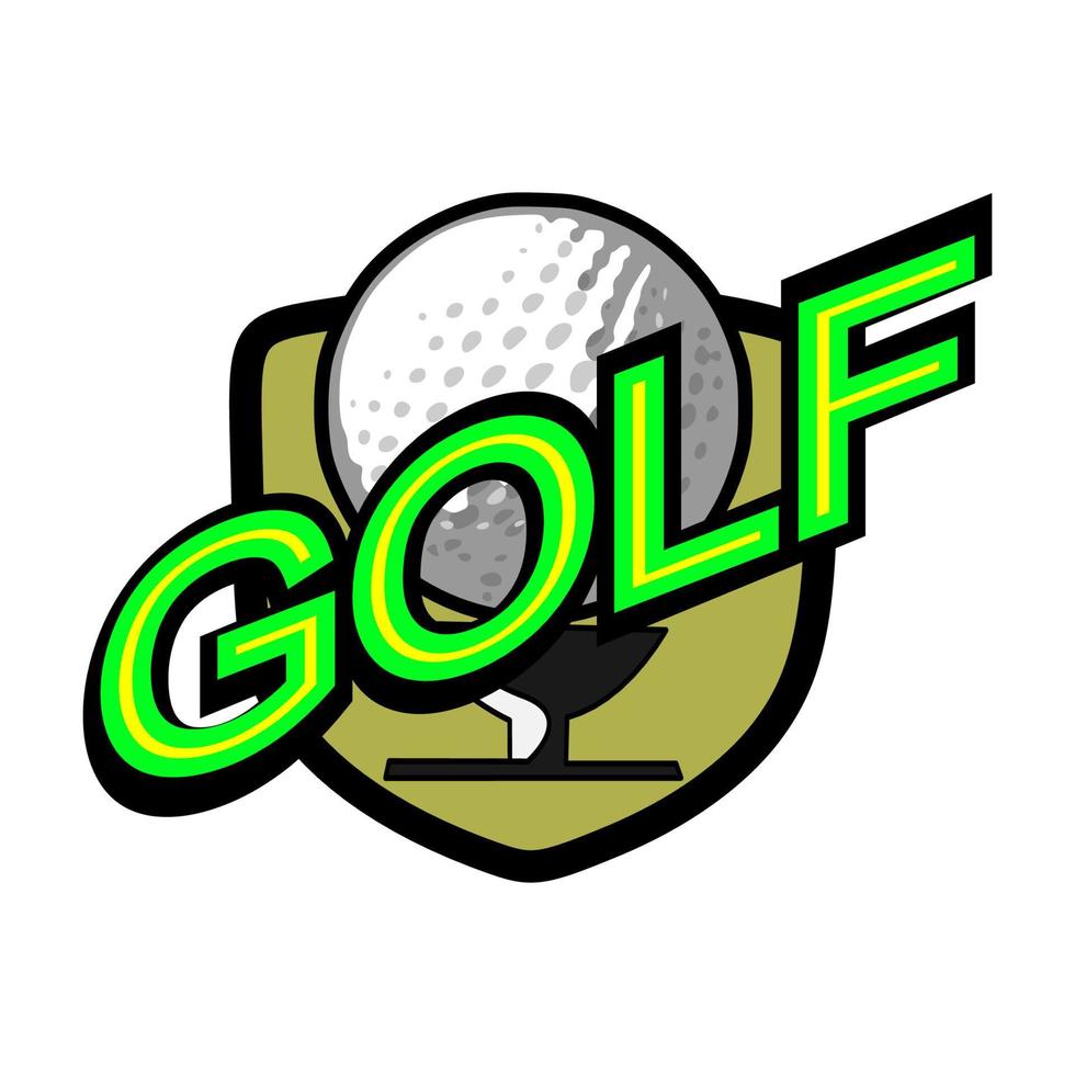 Golf label. sign of golf championship or golf club. Vector illustration