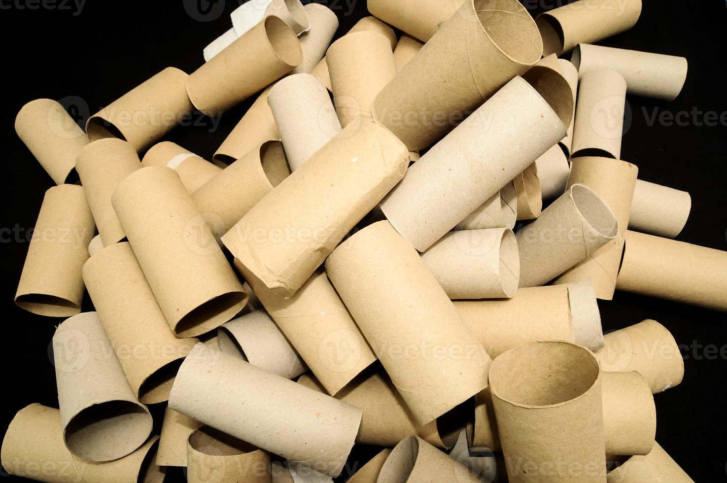 Empty toilet paper rolls photo