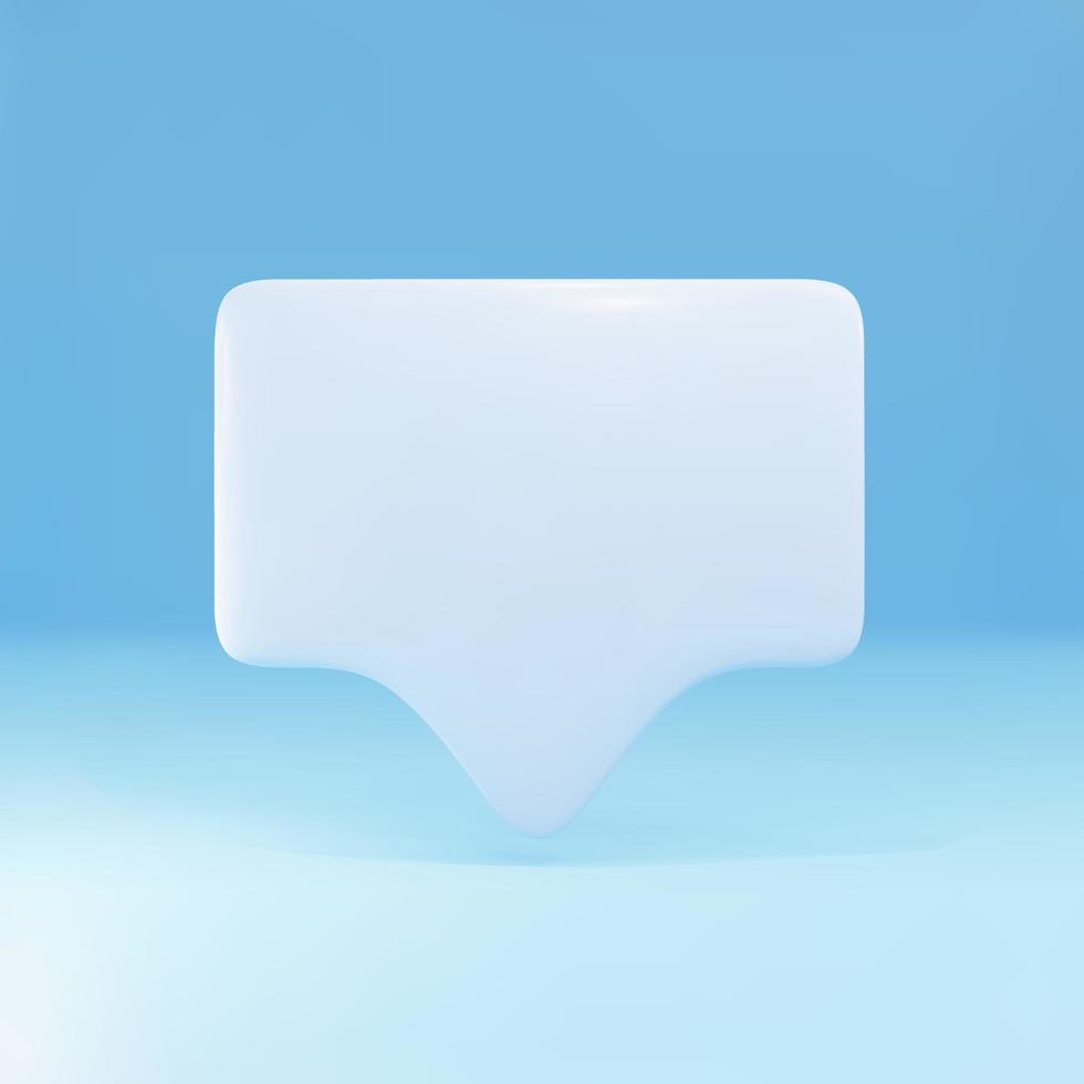 3d Empty reminder popup message. Vector illustration.