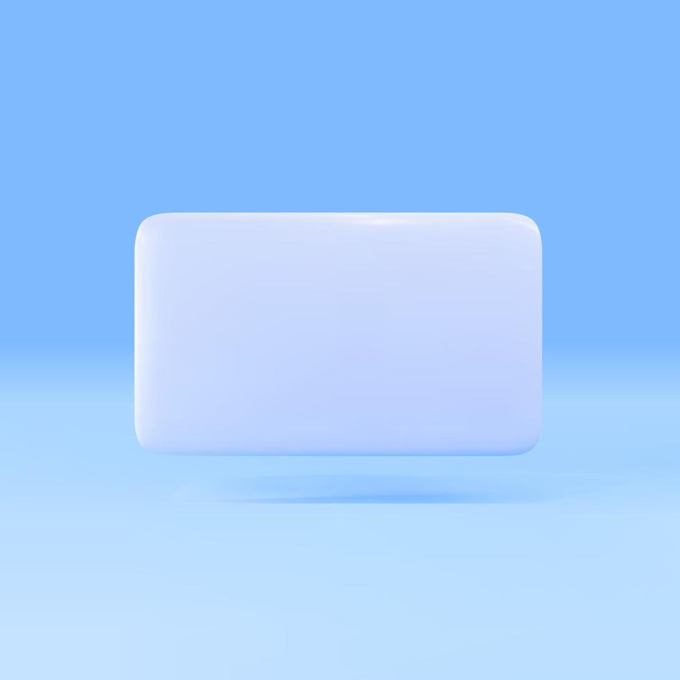 3d Empty reminder popup message. Vector illustration.