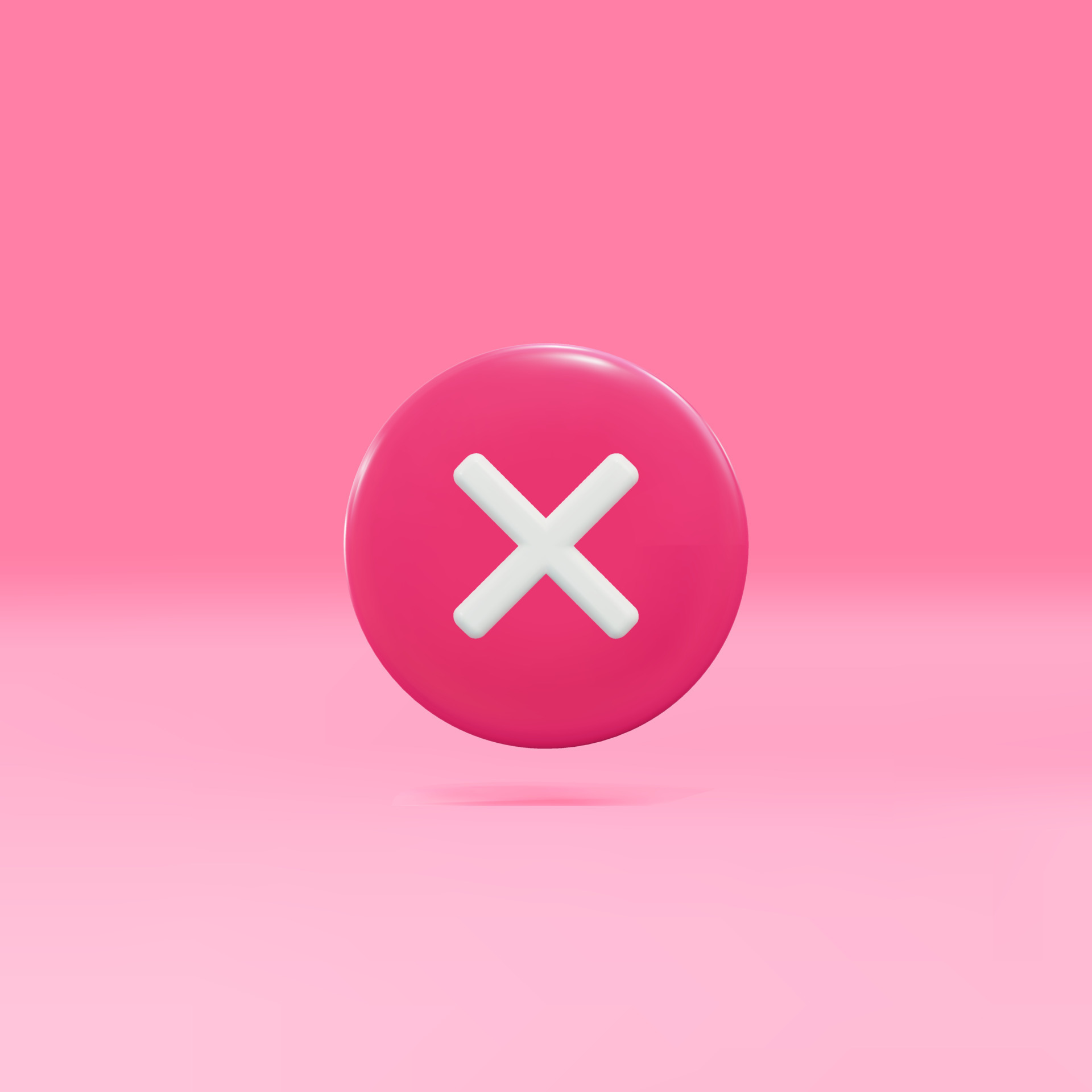 3d Close, delete button. Cross symbol. Vector illustration. 18905444 ...