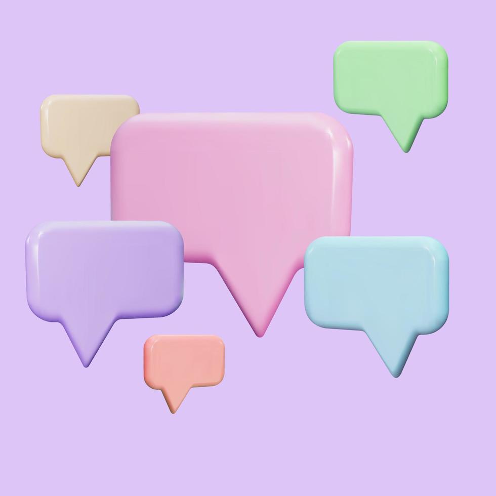 3D speech bubbles for text replacement, chatting or message box, social media chatting concept.Vector illustration. vector