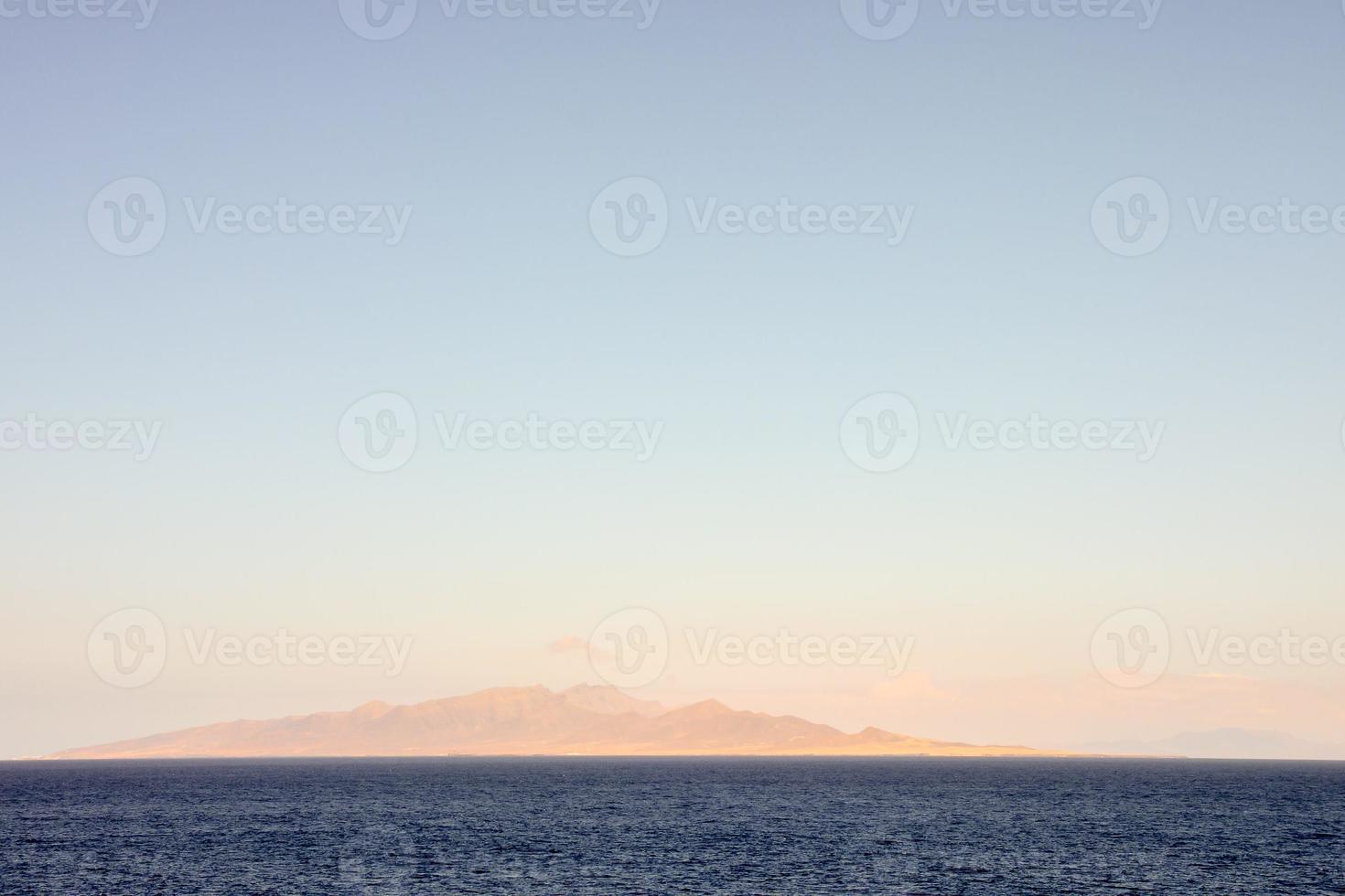 Landscape over the sunset photo
