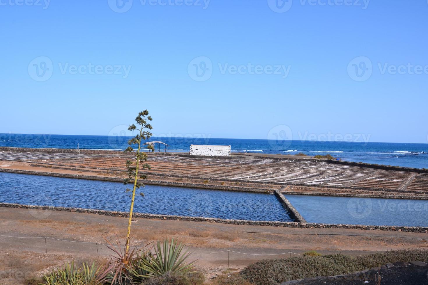 mina de sal en islas canarias foto