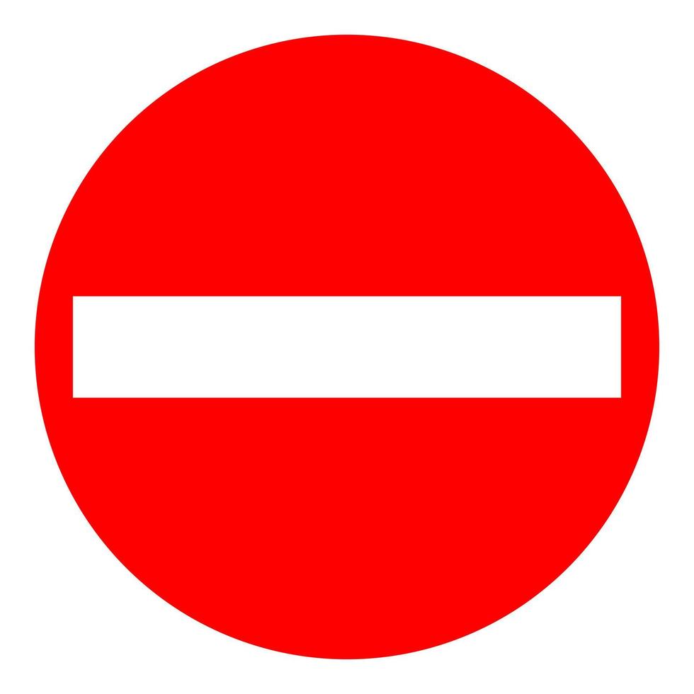 vector traffic sign no entry