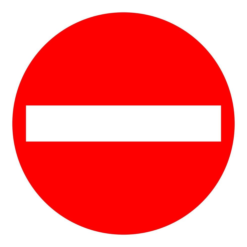 vector traffic sign no entry