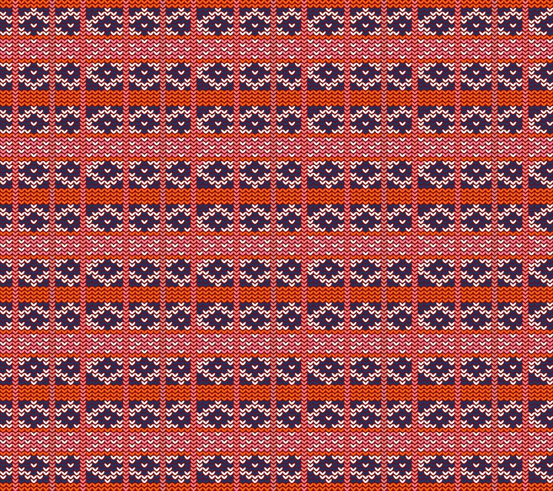 seamless knitted pattern with geometric vector