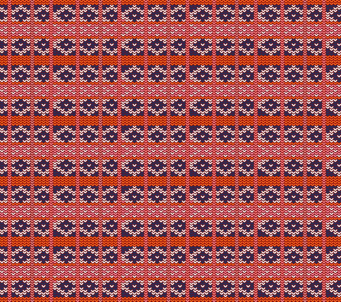 seamless knitted pattern with geometric vector