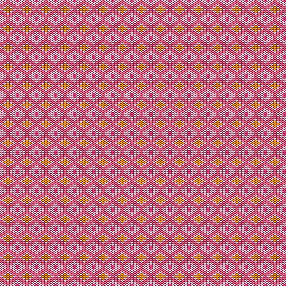 pink seamless knitted pattern with geometric vector