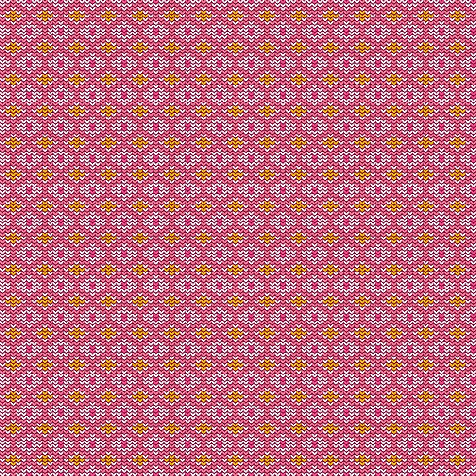 pink seamless knitted pattern with geometric vector