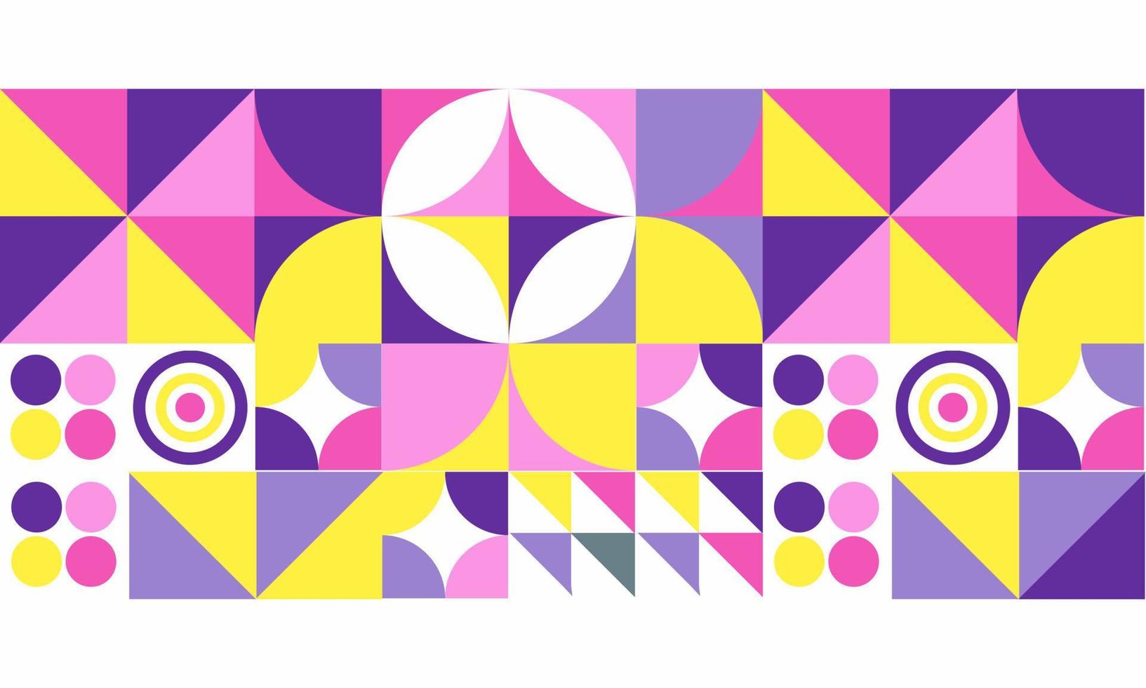 patrón geométrico vectorial abstracto, diseño de fondo en estilo bauhaus, para diseño web, página de inicio, portada, tarjeta de visita, invitación, afiche. vector