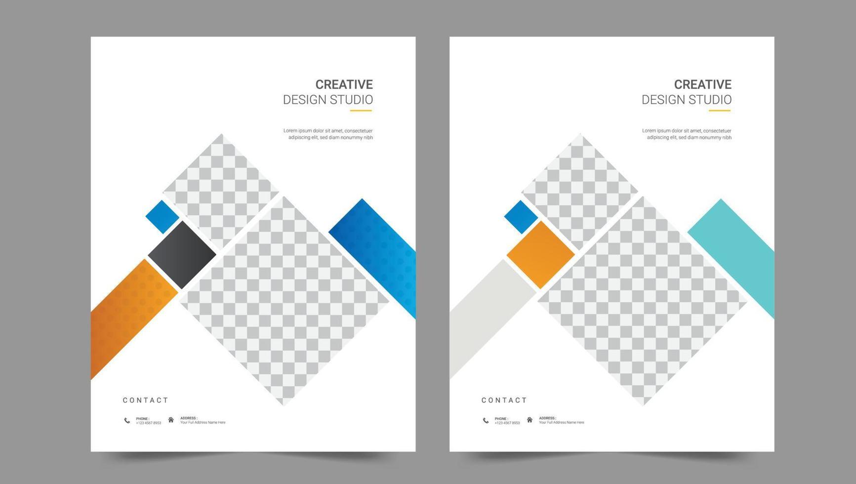 Cover template flyer design vector background