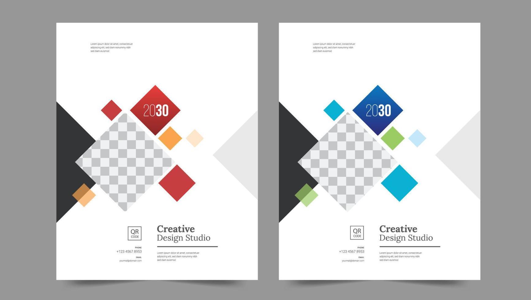 Cover design for annual report and business catalog, magazine, flyer or booklet. Brochure template layout. A4 cover vector EPS-10