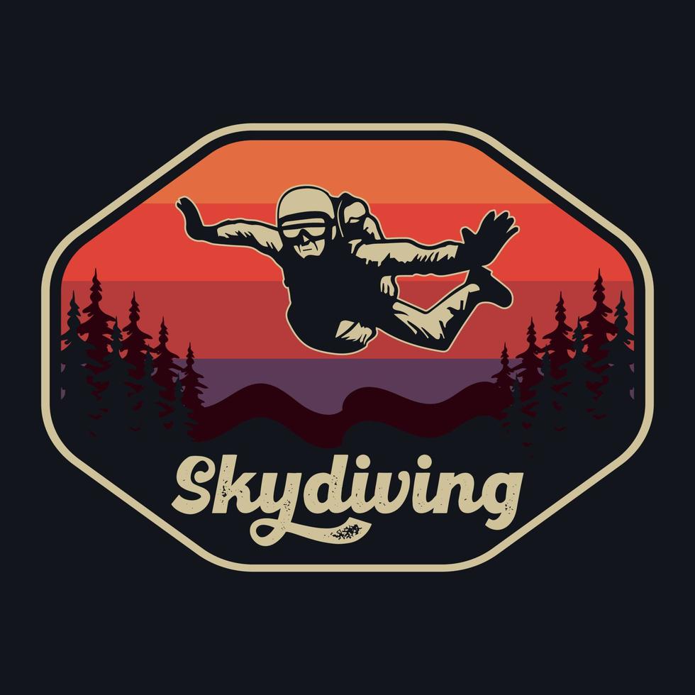 Retro Vintage Skydive T-Shirt For Skydivers Retro Vintage Skydive T-Shirt For Skydivers