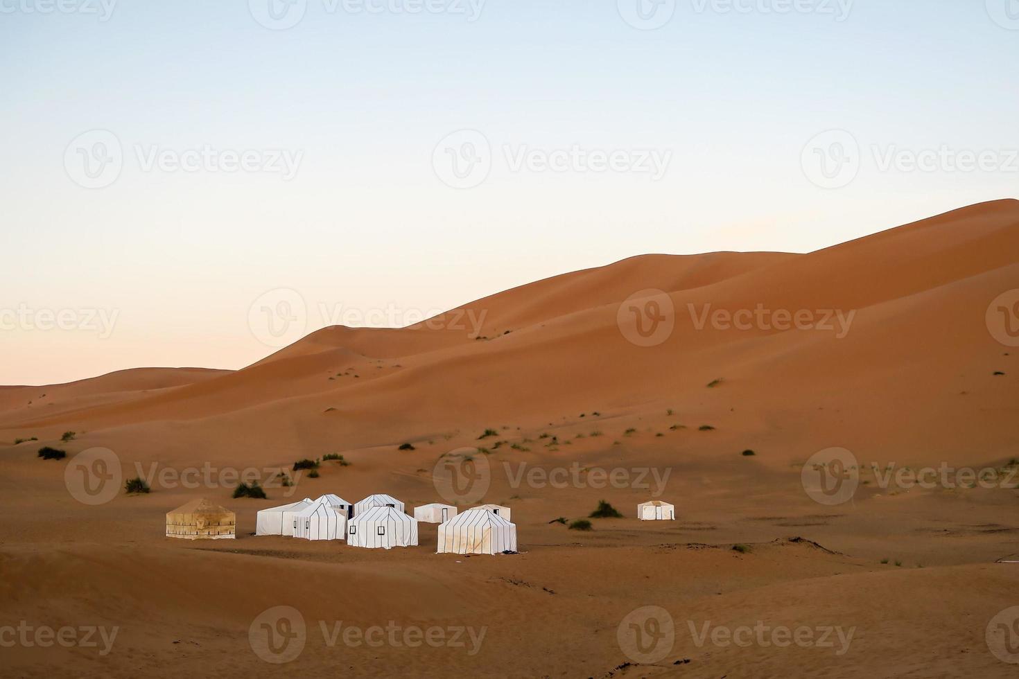 vista escénica del desierto en marruecos foto