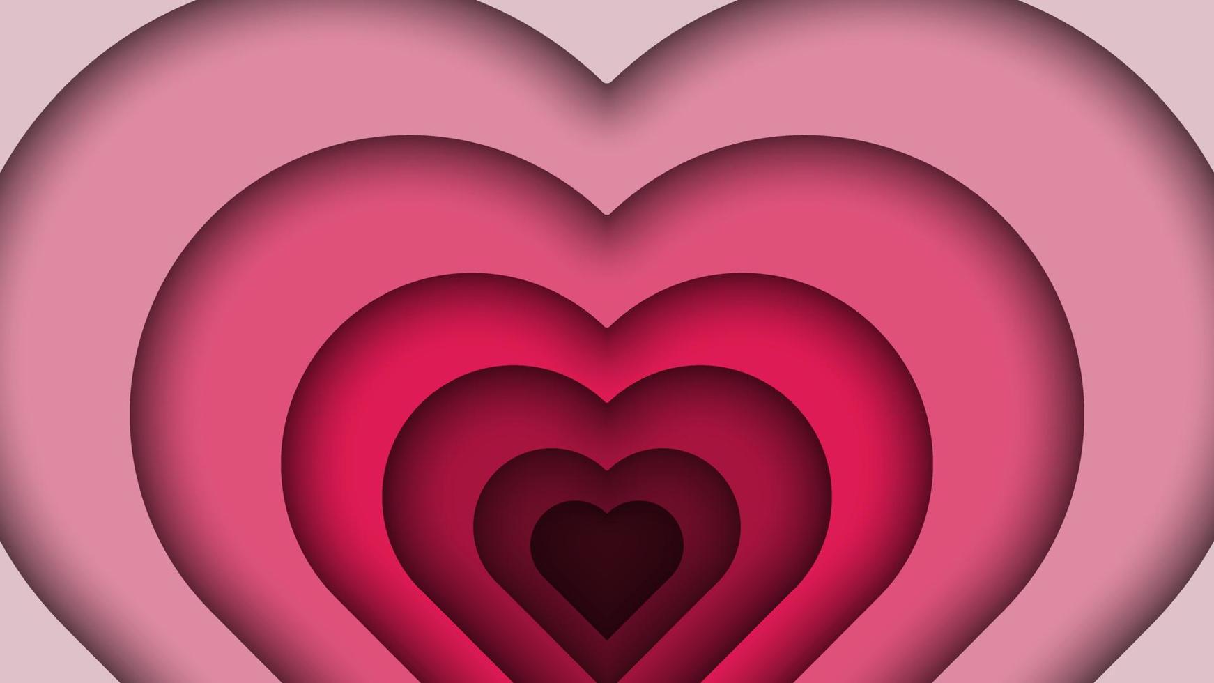 valentine hearth background with paper cut style. Vector illustration