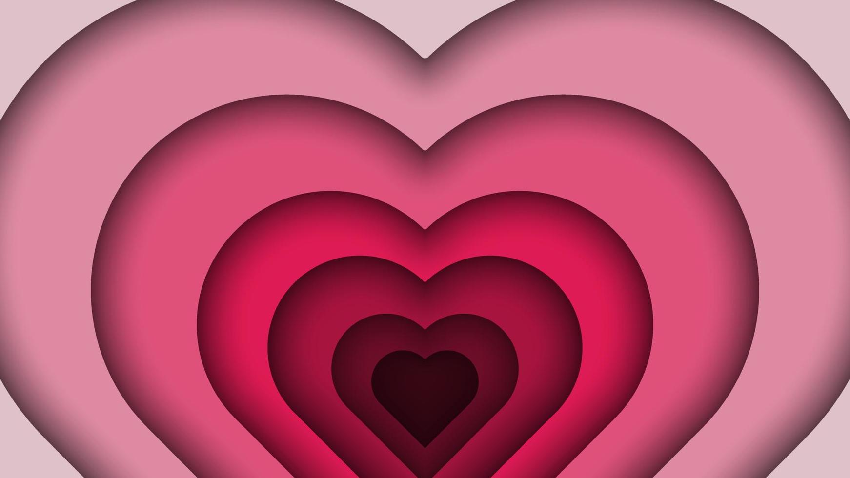 valentine hearth background with paper cut style. Vector illustration