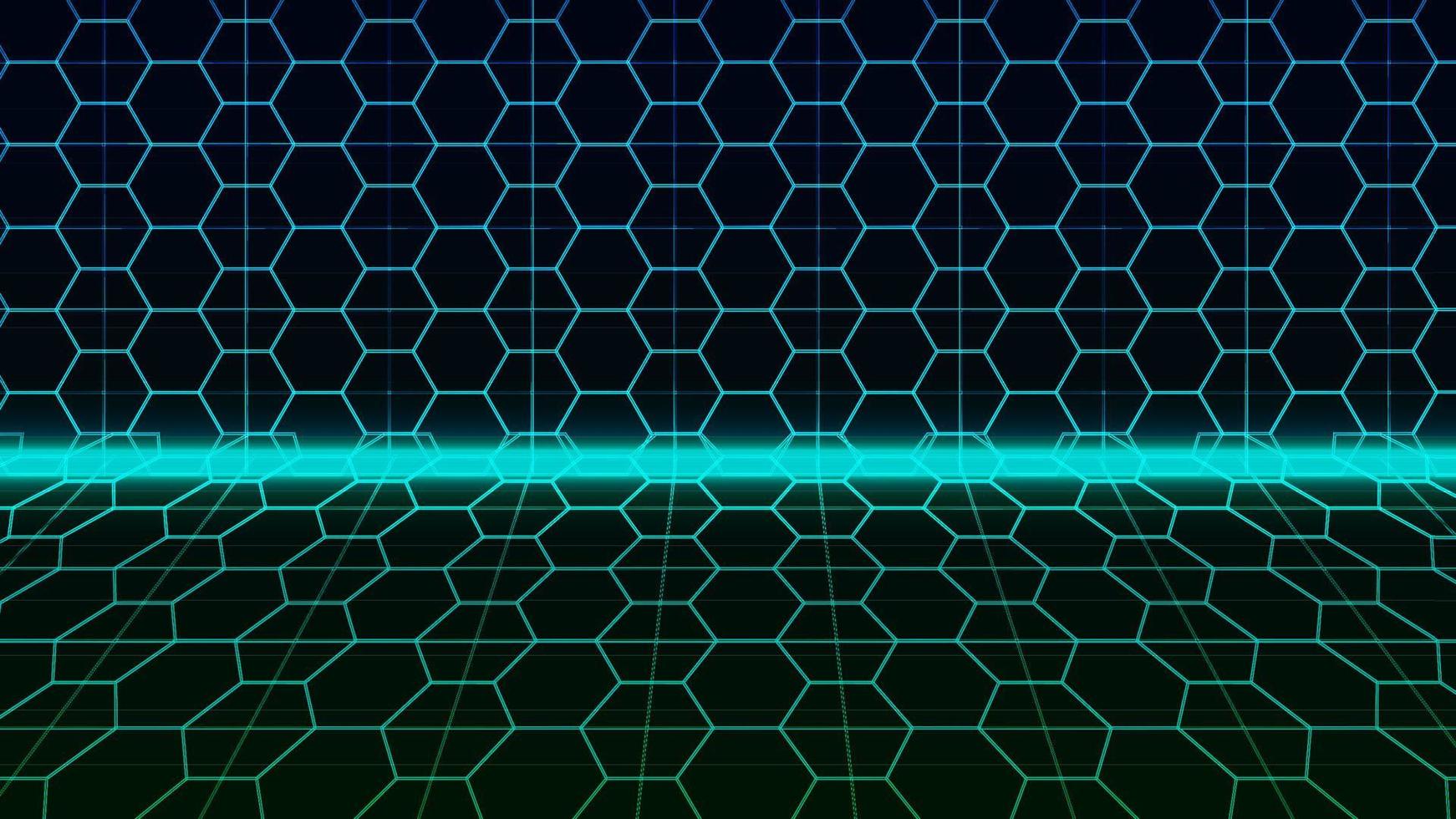 Geometric 3d hexagon technology background. Vector illustration