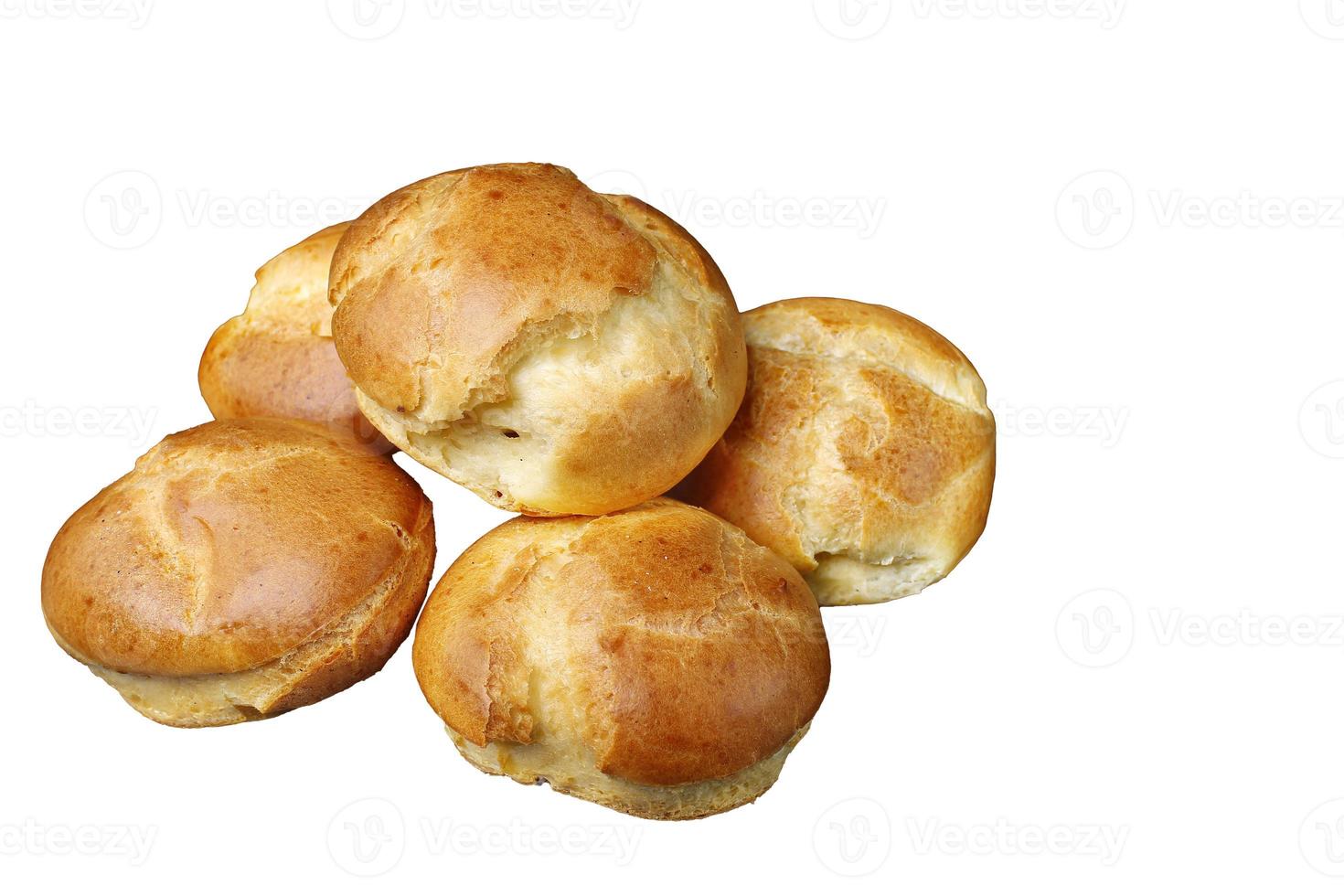 Several buns on a white background photo