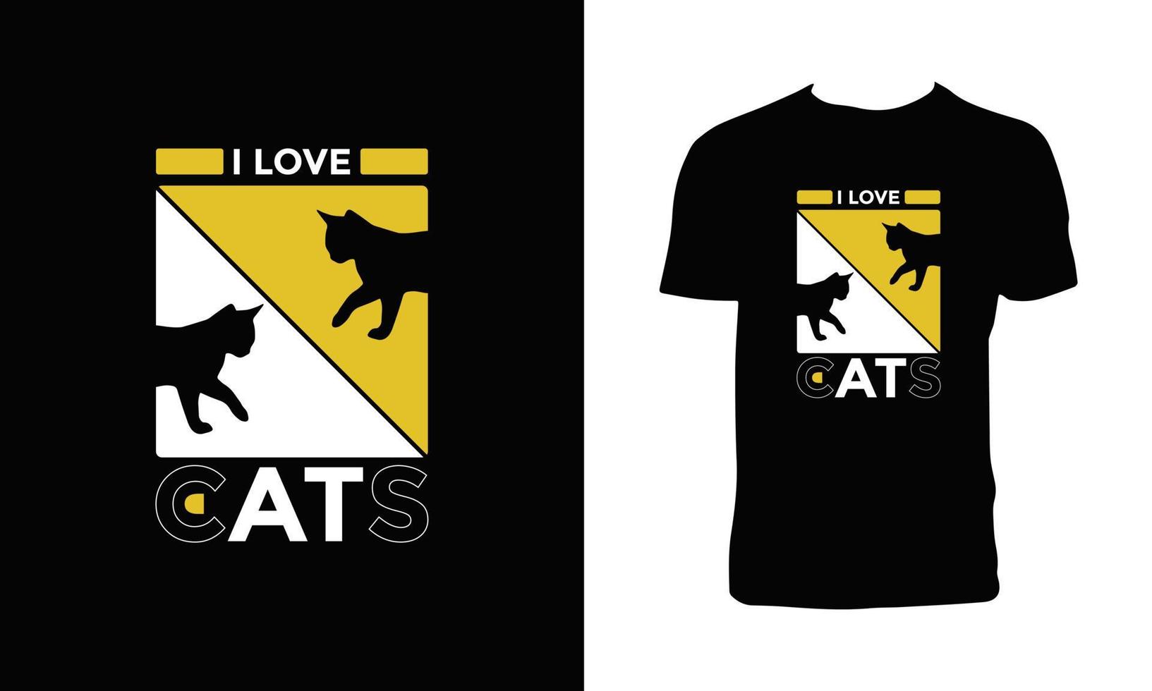 diseño de camiseta y ropa de gato vector