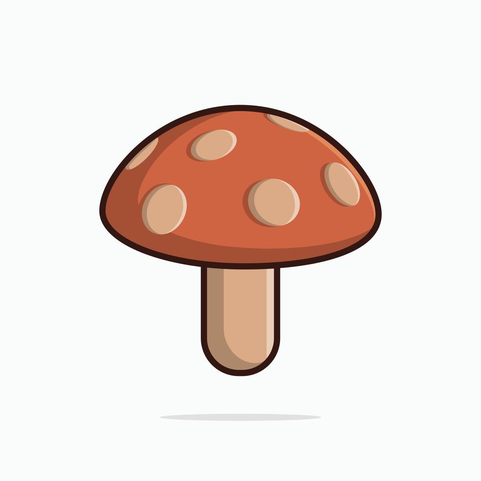 Ilustración de vector de hongos amanita naranja